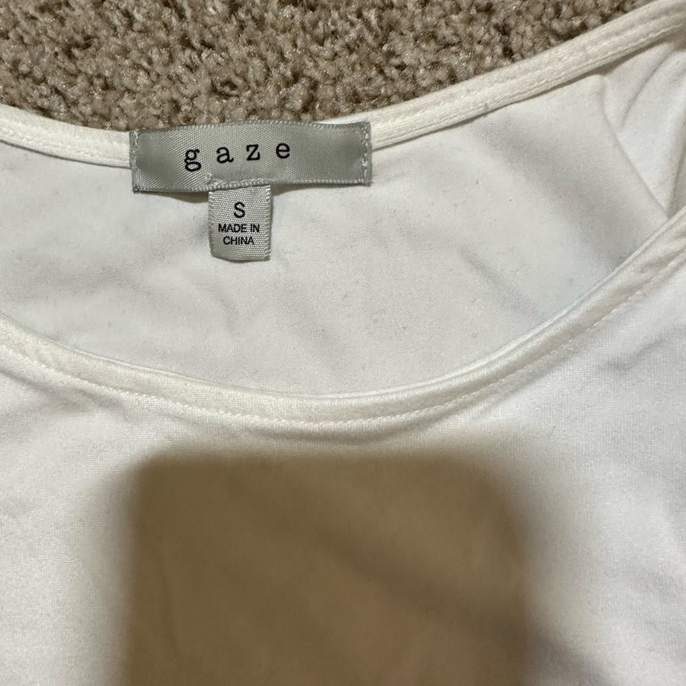 Large white crop top tank
